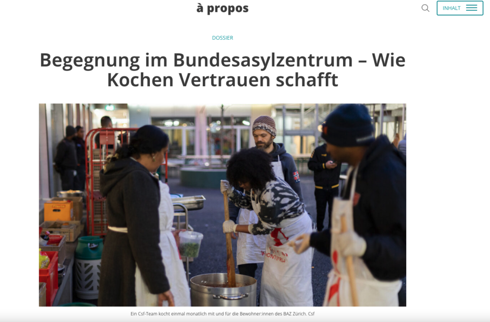 Begegnung im Bundesasylzentrum – Wie Kochen Vertrauen schafft