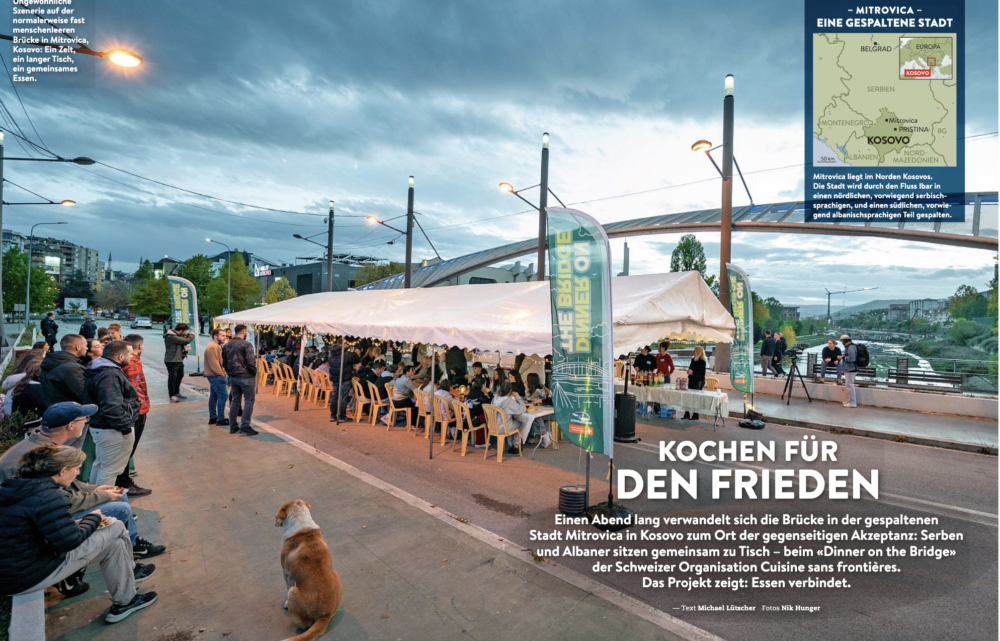 Die Schweizer Familie begleitet Cuisine sans frontières in Mitrovica