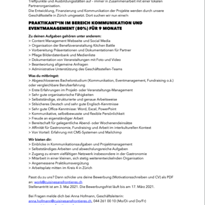 Praktikant*in gesucht!